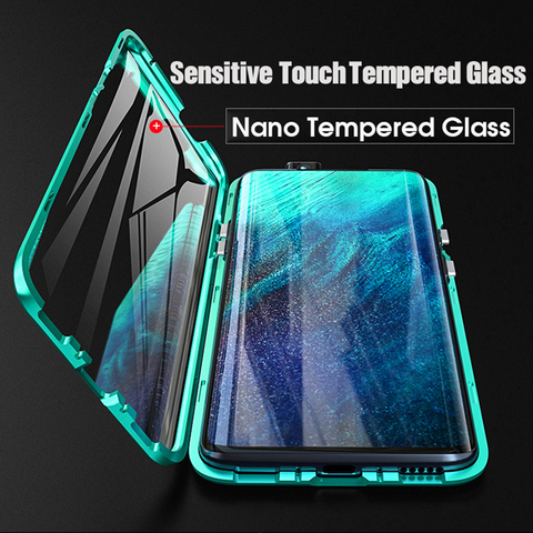 Case for Realme 7 6 Double-sided Magnetic 360 Full Protect Realme 7 6 Pro Tempered Glass Cover Flip Funda Case Realme 6s 7i C17 ► Photo 1/6