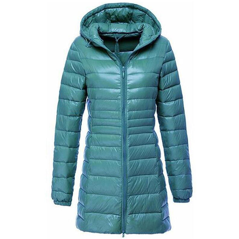 S-7XL Women Long Down Jackets Ultra Light Hooded Duck Down Coat Portable Puffy Winter Coat for Women Windproof Down Parkas ► Photo 1/6