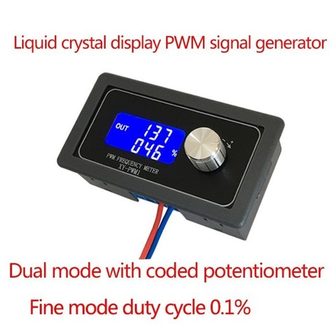 Signal Generator PWM Pulse Frequency Duty Cycle Adjustable Module LCD Display 1Hz-150Khz 3.3V-30V PWM Board Module Hand knob ► Photo 1/6