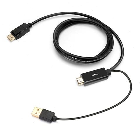 HDMI to Displayport 4K converter cable HDMI in to Displayport out for PS4 Apple TV PC lwith HDMI to Monitor with Displayport ► Photo 1/6