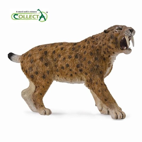 Original CollectA Smilodon saber-toothed tiger Classic Toys For Boys Animal Figure Model Doll 88715 ► Photo 1/3