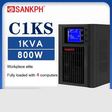 Uninterruptible Power Supply 1KVA / 800W Home with 220V Spare need External Battery Pc Surveillance Cameras C1KS ► Photo 1/4