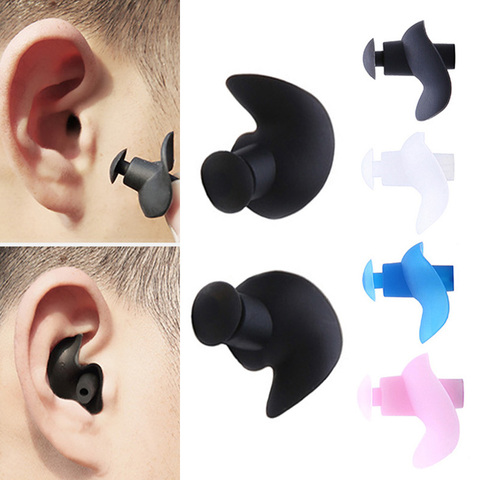 1 Pair Soft Ear Plugs Environmental Silicone Waterproof Dust-Proof Earplugs Diving Water Sports Swimming Accessories ► Photo 1/1