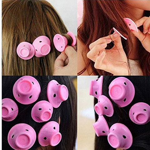 10/20pcs Soft Rubber Silicone Hair Curler Twist Hair Rollers Hair Curler No Heat Hair Styling DIY Tool 30# ► Photo 1/6