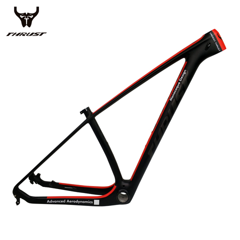 THRUST Carbon Fiber Red mtb Bicycle Frame 29e 27.5er T1000 Chinese mtb Carbon Frame Carbon Mountain Bike Frame Carbon Frame ► Photo 1/6