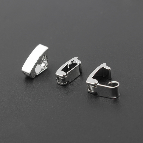 20pcs Silver Color End Cap Connector Hook Clasps For DIY Jewelry Findings Making Component Accessories ► Photo 1/6