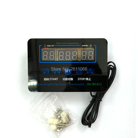 W1411 DC12V AC220V 10A 55~120 LED Digital Temperature Controller Thermostat Control Switch Sensor For Greenhouses Aquatic Animal ► Photo 1/2