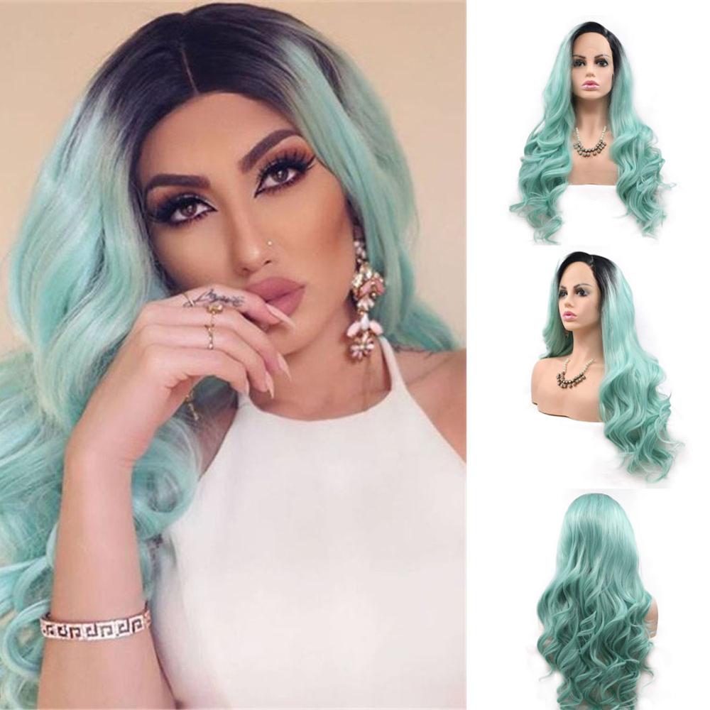 pastel mint green hair ombre