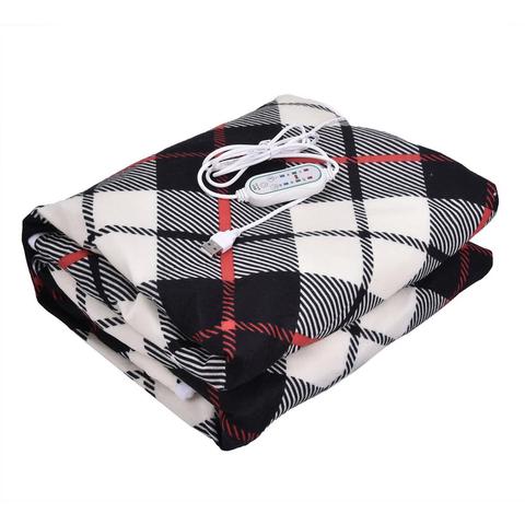 Smart USB Carbon Fiber Heating Blanket Adjustable Timing Skin-friendly Shawl Red Checkered Mink Velvet Blanket ► Photo 1/1