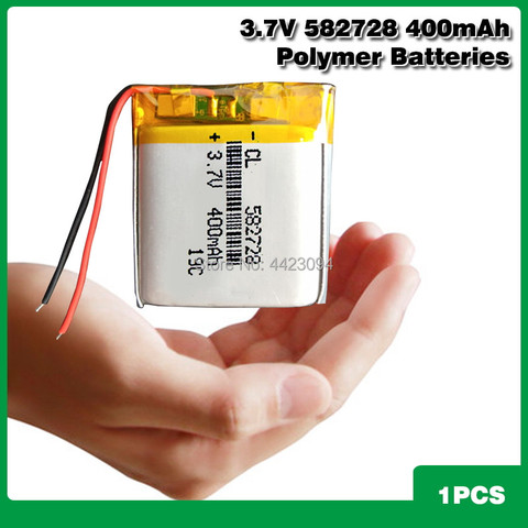 582728 3.7V 400mAh Rechargeable li-ion Lipo Batteries Lithium Li-Po Polymer Battery For Bluetooth speaker PDA notebook ► Photo 1/6