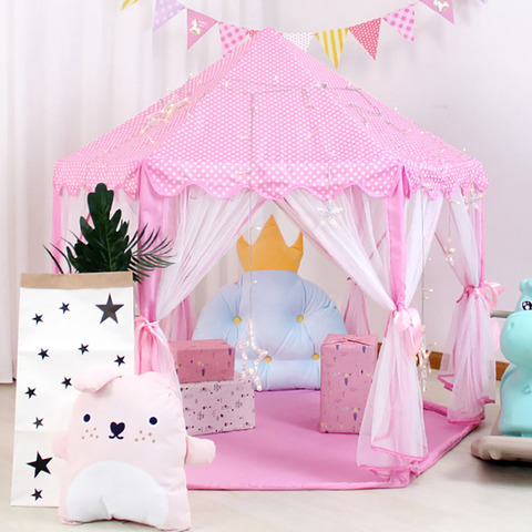 Baby toy Tent Portable Folding Prince Princess Tent Children Castle Play House Kid Gift Outdoor Beach barraca infantil gifts ► Photo 1/6