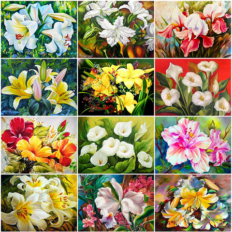 Evershine Full Square Diamond Embroidery Lily Flower Diamond Painting Cross Stitch Mosaic Rhinestone Crafts Kit Home Decoration ► Photo 1/6