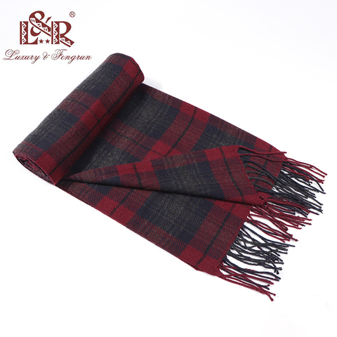 2022 Cashmere Man Scarf Winter Warm Foulard Plaid Scarves Fashion Casual Scarfs Wool Bufandas Hombre Male Thickness Shawl Sjaal ► Photo 1/6