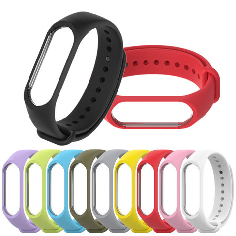 Bracelet for Xiaomi Mi Band 4 3 Sport Strap watch Silicone wrist strap For xiaomi mi band 3 4 accessories Miband 3 4 Strap ► Photo 1/6