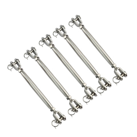 5PCS 316 Stainless Steel Jaw And Jaw Turnbuckle M5 M6 M8 Marine Sailboat Swageless Stub End Pipe Turnbuckles Rigging Hardware ► Photo 1/6