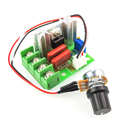AC 220V SCR Voltage Regulator LED Dimming Dimmers 2000W High Power Motor Speed Controller Governor Module W/ Potentiometer ► Photo 1/2