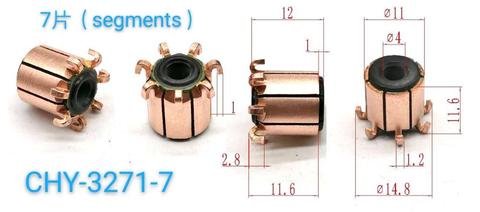 5pc 4x11x12(11.6) 7P Electric Motor Commutator CHY-3271-7 ► Photo 1/1