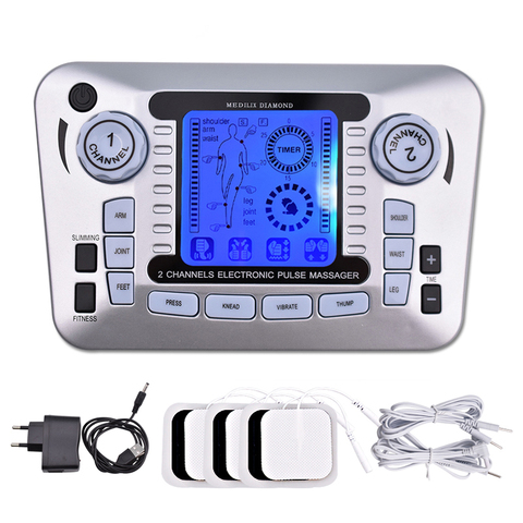 Electric Pulse Massager Tens EMS Muscle Stimulator 12Modes Digital Therapy Machine Massager Pain Relief Tool Health Care Machine ► Photo 1/6