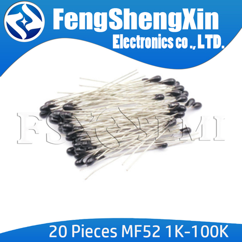 20pcs/lot New MF52AT MF52 B 3950 K 3270K 3470K NTC Thermistor Thermal Resistor 5% 1K 2K 2.2K 3K 4.7K 5K 10K 20K 47K 50K 100K ► Photo 1/2