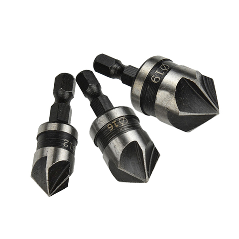 6 Flute Countersink Drill Bit Chamfer Cutting Countersink Drill Bit 1/4