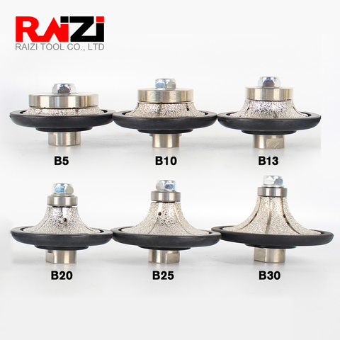 Raizi Demi bullnose Diamond Hand Profile Router Bits Vacuum Brazed Profiler Wheel B5-30 Granite Marble Stone Grinding Wheel ► Photo 1/6