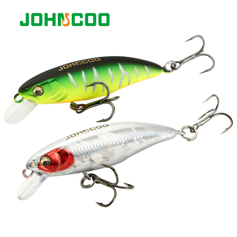 JOHNCOO 55mm 4.3g Minnow Hard Lures Sea Bass 2022 Slow Sinking Wobblers Fishing Lure Bait Artificial Bait Tackle ► Photo 1/6