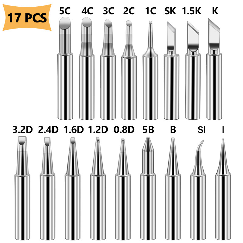 Soldering Tip Pure Copper Inner Core Electric Iron Head 900M Series Solder Tips 