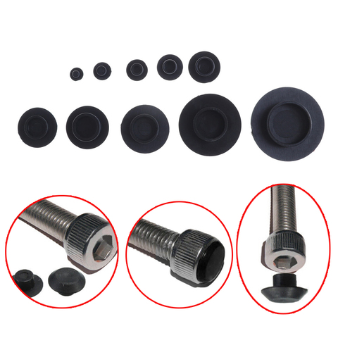 10PCS M5-24 Practical Black Hex Socket Fasteners Screws Covers Caps Allen Bolt Screw Nut Round Head Cover Cap Protector ► Photo 1/6