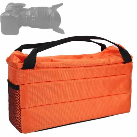 photo bag Insert Padded Camera Bag DSLR Partition Protection Case with Cover & Handle zaino fotografico Camera Insert Bag ► Photo 1/6