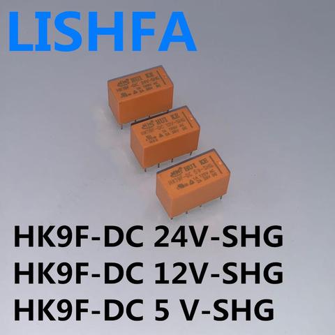 10PCS/ DC5V-12V-24V 8 pins 2pdt DC 5V 12V 24V SHG Coil DPDT 8 Pin 2NO 2NC Mini Power Relays PCB Type HUI KE HK19F HK19F-DC5V-SHG ► Photo 1/2