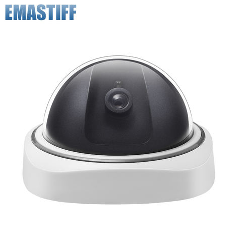 Indoor/Outdoor Dummy Smart Surveillance Camera Home Dome Waterproof Fake CCTV Security Camera with Flashing Red LED Lights ► Photo 1/4