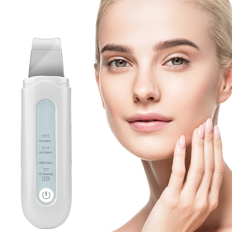 Ultrasonic Deep Face Cleaning Skin Scrubber Ion Vibration Acne Blackhead Removal Exfoliating Peeling Spatula Pore Cleaner Tool ► Photo 1/6
