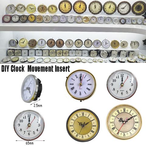 1PC Roman Numeral Movement Insert Gold Trim Clock Quartz Movement Mechanism Repair Replacement Classic Mute Essential Tools ► Photo 1/6