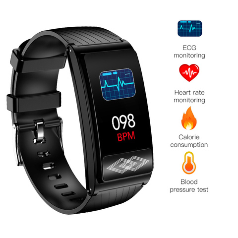 ECG PPG Sports Health Smart Band P10 Heart Rate Blood Pressure Oxygen Sleep Monitoring Bluetooth Fitness Tracker Smart Bracelet ► Photo 1/6