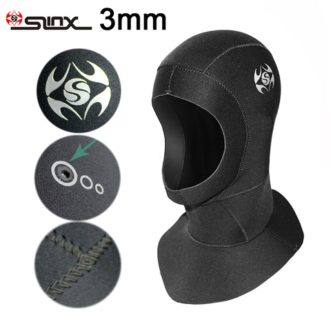 1pc SLINX Scuba Diving Hood 3mm neoprene diving cap hoods dive sporting fishing men Waterproof keep warming hat wetsuit hood new ► Photo 1/5