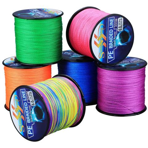 Sougayilang 0.6-8.0# 300M PE Fishing Line 4 Strands Braided Fishing Line 6.3-32.8kg Multifilament Fishing Line Smooth Pesca ► Photo 1/6