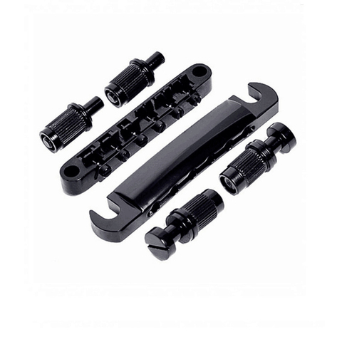 Guitar accessories 1set Tune-o-matic Bridge tailpiece Black for Gib Les-Paul Replacement ► Photo 1/3