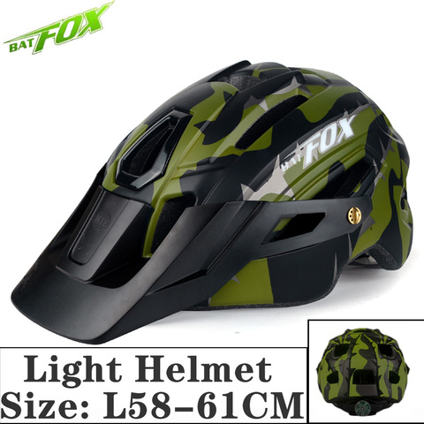 BATFOX Bicycle Helmet Matte Green Black Men Women PC Helmets Bike Helmet MTB Mountain Road Bike Integrally Molded Cycling Helmet ► Photo 1/6