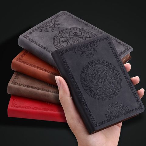Portable mini notebook small notepad Exquisite printing book Students learn to write and office notebooks Leather A6 notebook ► Photo 1/6