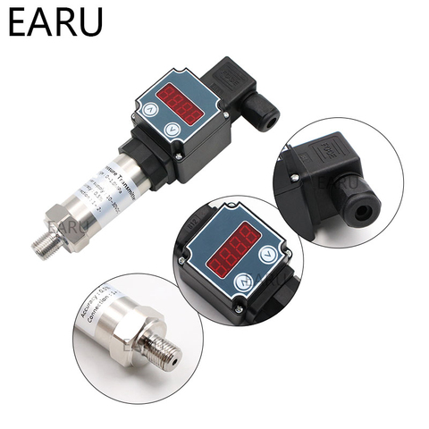 0-5V Output -1~0~10bar/16bar/6bar/25bar, 10-30VDC, G1/4 Thread 0.5%, Pressure Transmitter Pressure Transducer Sensor LCD Display ► Photo 1/5