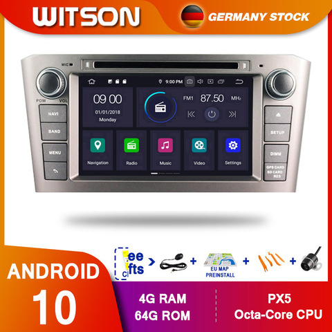 DE STOCK WITSON Android10 Octa core  PX5 CAR DVD player For TOYOTA AVENSIS 2005-2007 IPS 4GB RAM 64GB ROM CAR GPS NAVIGATION ► Photo 1/6