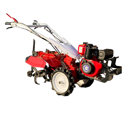 Large power Diesel 12hp 4.2kw micro tillage self-propelled rotary tiller loose soil weeding ditch multi-purpose cultivator ► Photo 1/2