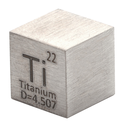 1Pcs 99.5% Pure Titanium High Purity Cube Ti Metal Carved Element Periodic Table Class Teaching Supplies 10x10x10mm ► Photo 1/6