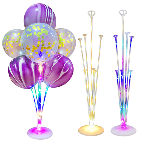 1/2Set Led Light Balloon Stand Holder Column Kids Birthday Decoration Party Balloon Wedding Table Decor Baloon Helium Air Globos ► Photo 1/6