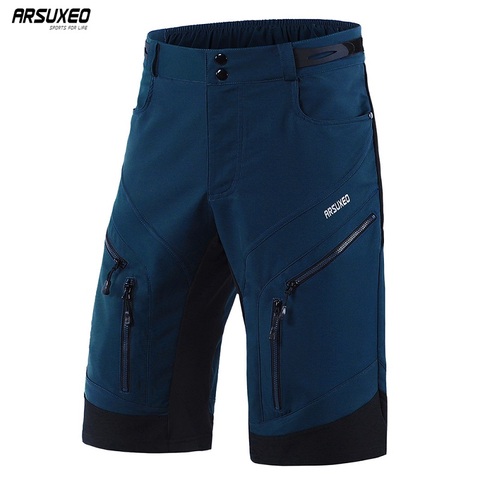 ARSUXEO Men's Cycling Shorts Loose Fit Downhill MTB Mountain Bike Shorts Outdoor Sport Bicycle Short Pants Water Repellent 1903 ► Photo 1/6