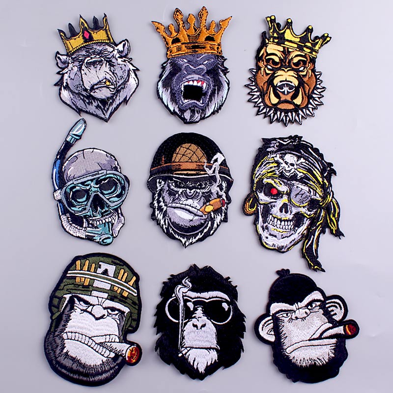 Pulaqi Grave Dead God Punk Skull Embroidered Patches Iron On Patches For  Clothing Black Patch On Clothes Sticker Applique Decor