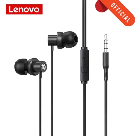 Original Lenovo thinkplus tw13 Wired Earphone Headphones with Microphone 3.5mm jack Ear Phones auriculares fone de ouvido black ► Photo 1/1