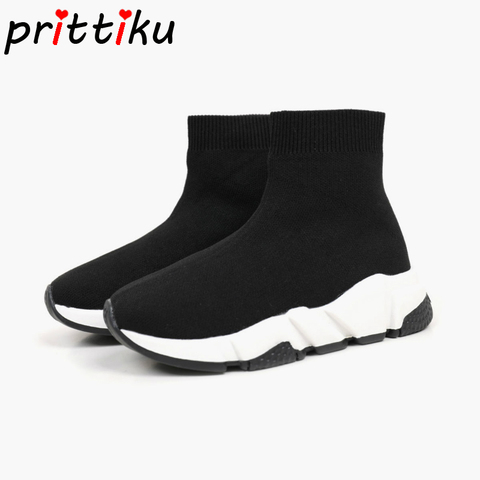 2022 Girls Boys High Top Mesh Sock Sneakers Toddler/Little/Big Kid Casual Fashion Trainers Children School Slip-On Brand Shoes ► Photo 1/6