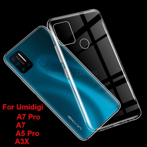 Transparent Phone Case For Umidigi A7 Pro Silicone Caso Soft Black TPU Case  For Umidigi A7 Coque on UMI A5 Pro A3X Back Cover ► Photo 1/6