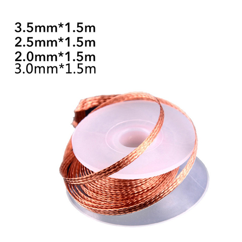 2.0mm 2.5mm 3.5mm Length 1.5M Width Desoldering Braid Welding Solder Remover Wire Lead Cord Flux Repair Tool ► Photo 1/6